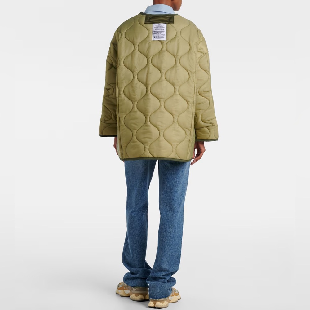 The Frankie Shop Teddy Quilted Jacket Oversized Coat Sz XS S - Picture 8 of 16